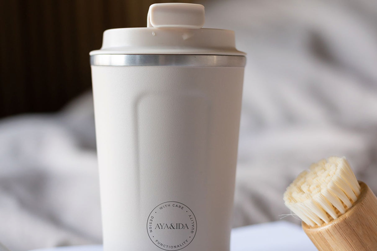 AYA&IDA CUP2GO 380 ml – Cream Beige | Lekkasjesikker termokopp