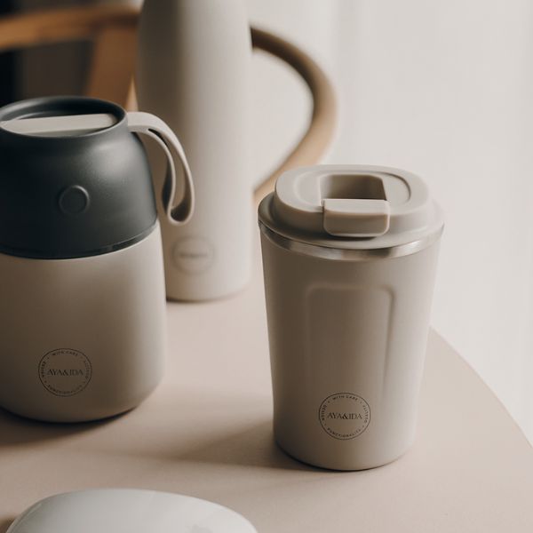 AYA&IDA CUP2GO – Cream Beige 380 ml – elegant og tett termokopp