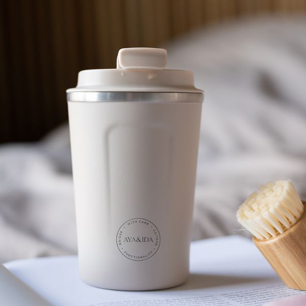 AYA&IDA CUP2GO – Cream Beige 380 ml – elegant og tett termokopp