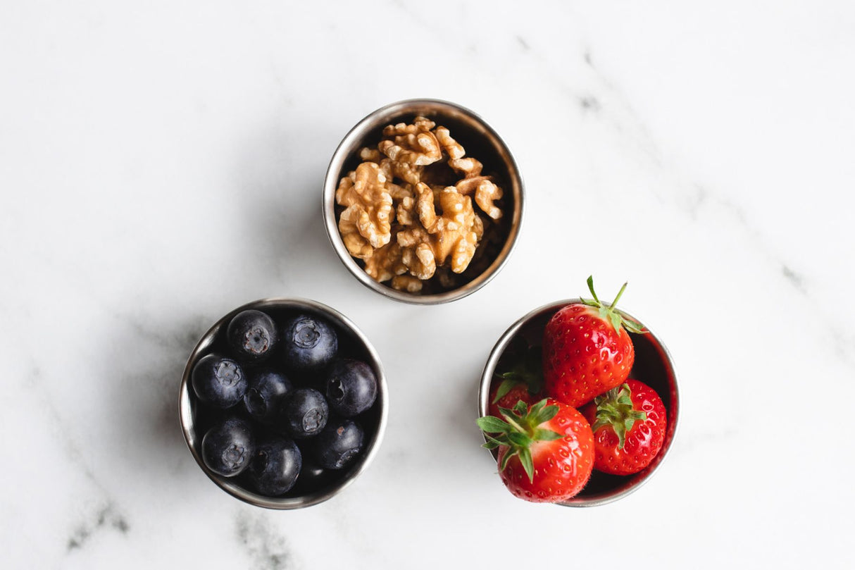 AYA&IDA Snack-beholder Mørk Grå/Matt Svart – sett med to små beholdere til lunsjboksen