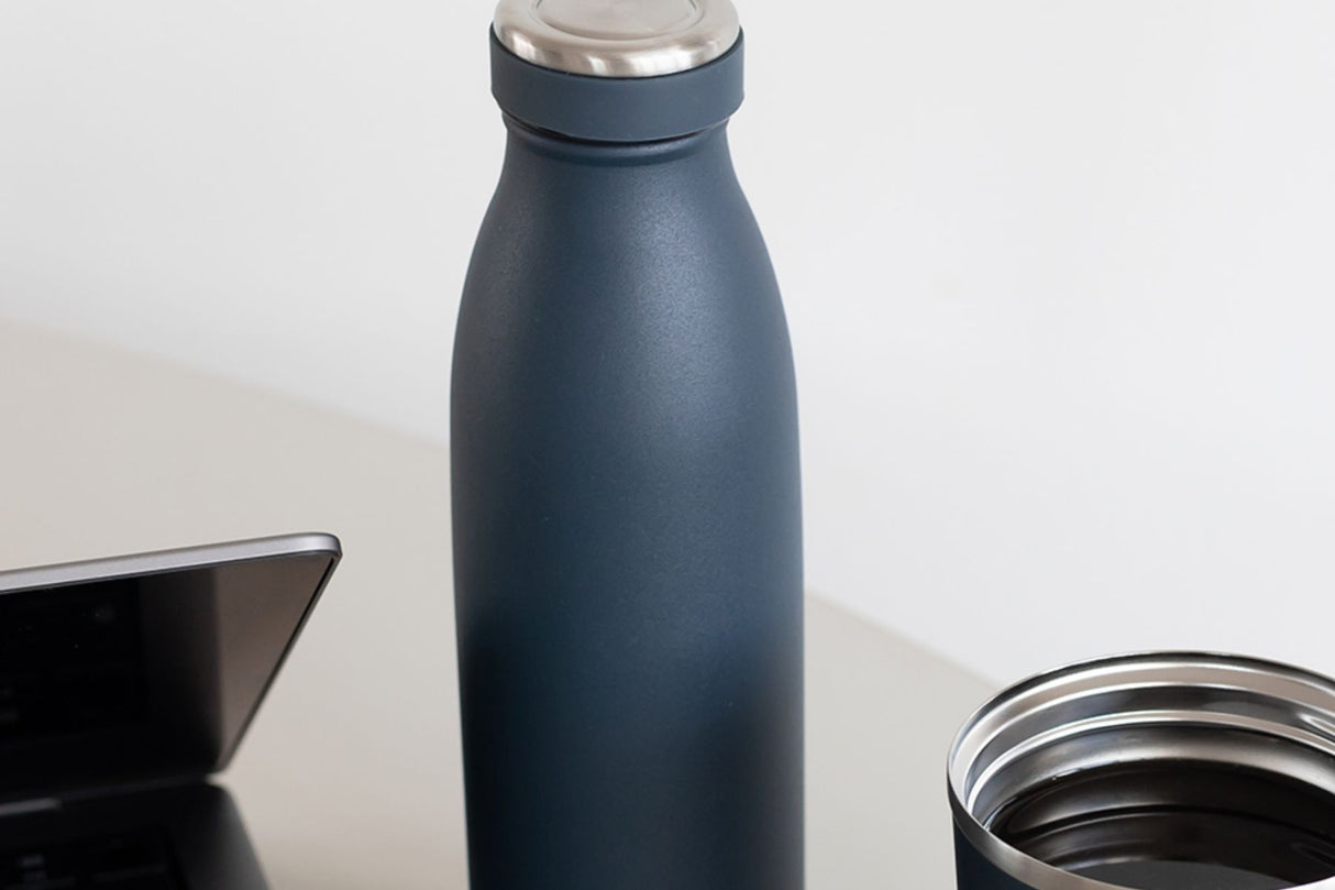 AYA&IDA Termos Drikkeflaske 500 ml – Navy Blue | Rustfritt stål