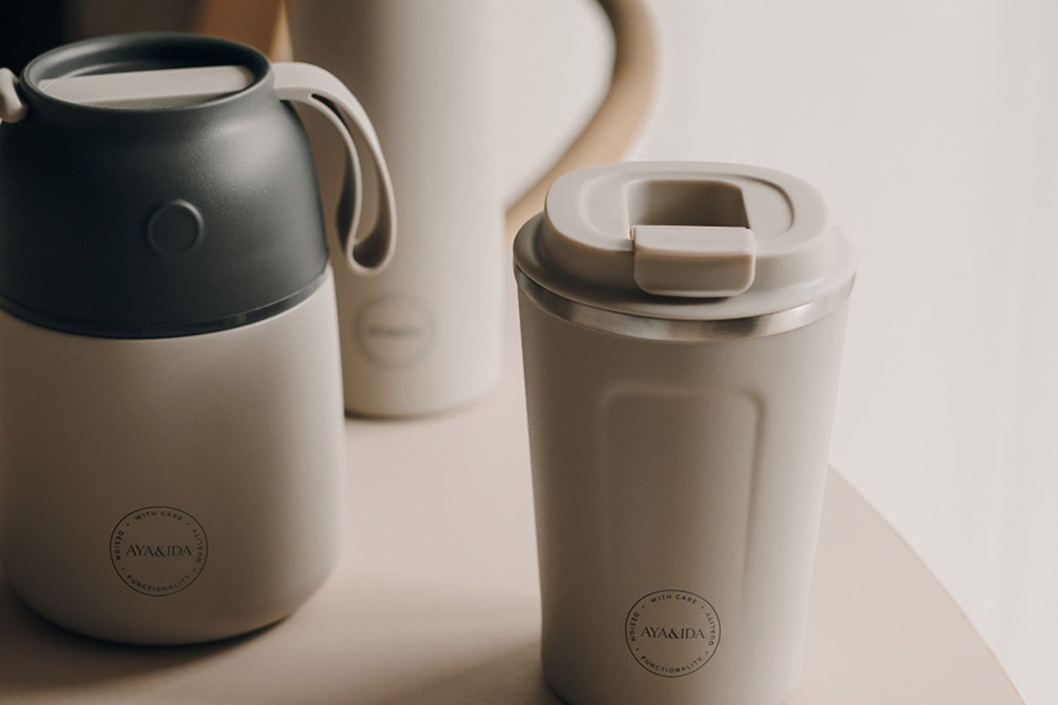 AYA&IDA CUP2GO 380 ml – Cream Beige | Lekkasjesikker termokopp