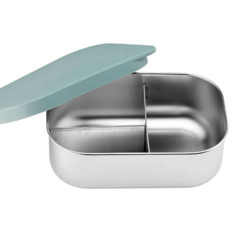AYA&IDA Lunch Box 900 ml i rustfritt stål med mintgrønt silikonlokk