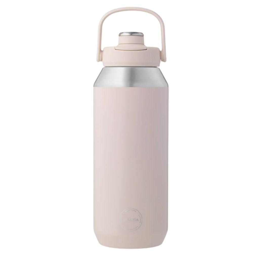 AYA&IDA Sports Bottle 950 ml i Soft Rose med bærehåndtak og skrukork