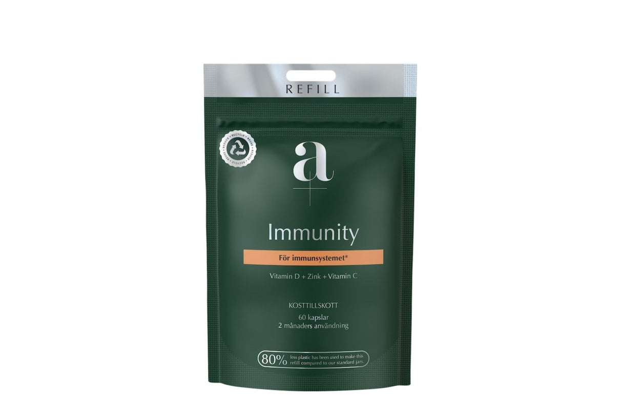 A+ Immunity – 60 kapsler i refillpose - Styrk immunforsvaret ditt naturlig
