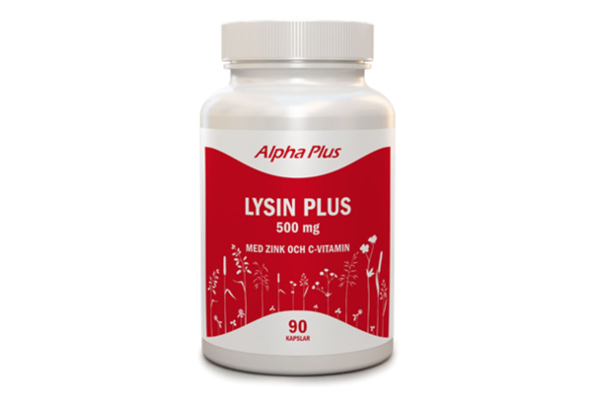 Alpha Plus Lysin Plus 500 mg – Støtte for Immunforsvar og Cellebeskyttelse (90 kapsler)