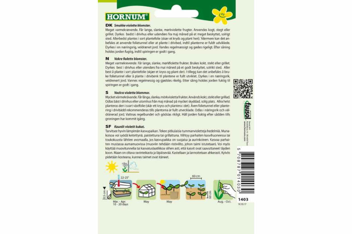 Aubergine Violeta – Mørkfiolette frukter og dekorative blomster