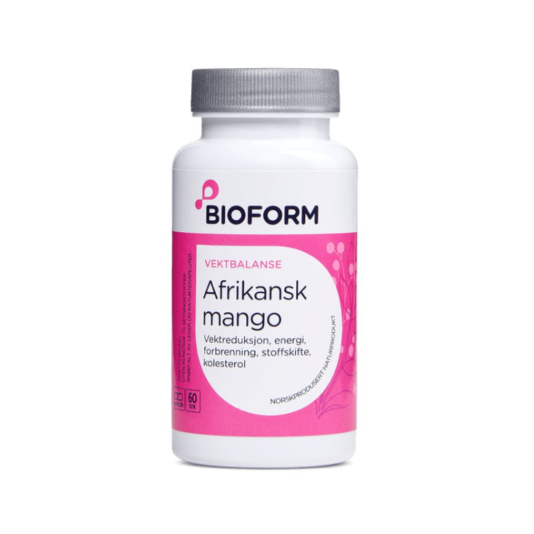 Bioform Afrikansk Mango 60 kapsler med grønn te og chilipepper