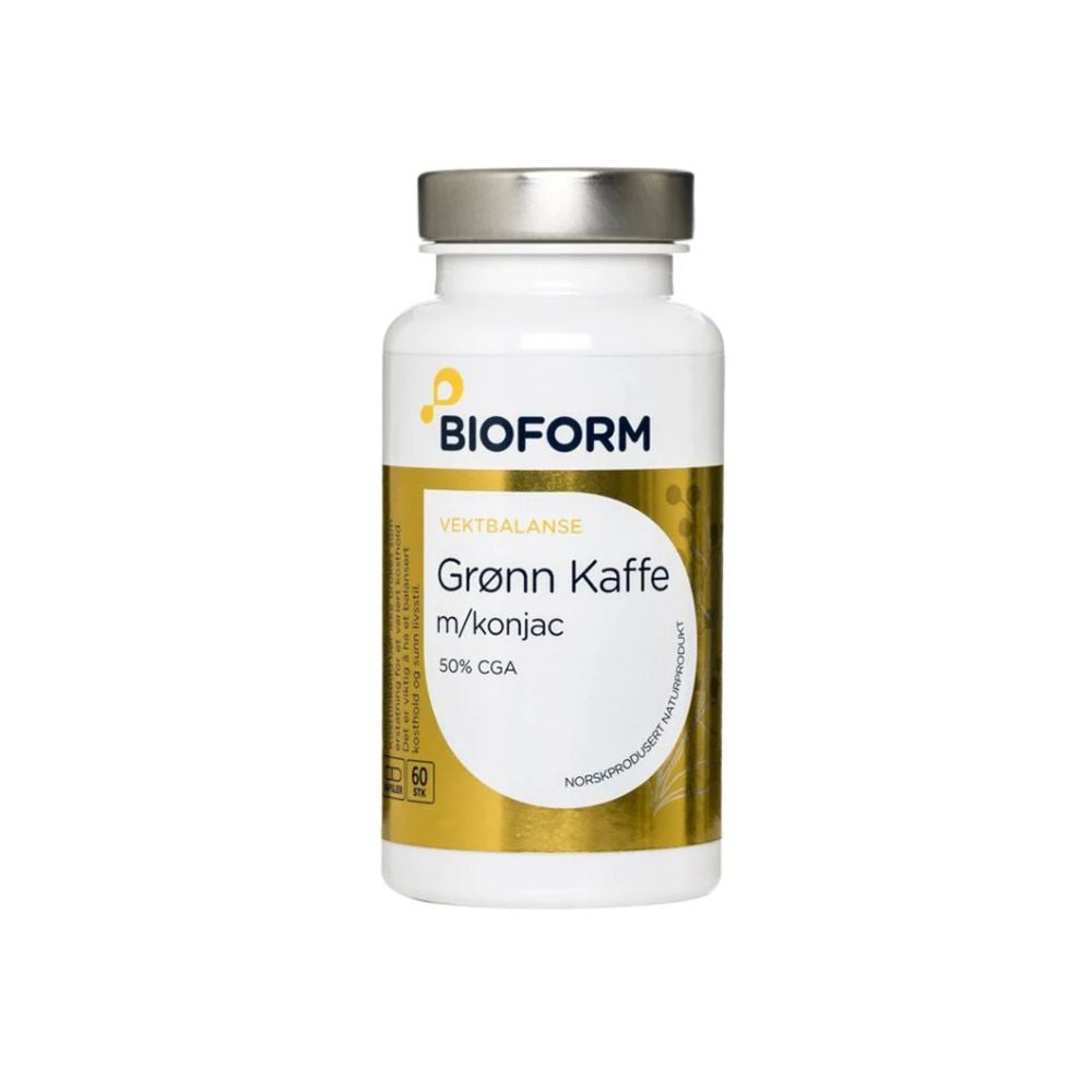 Bioform Grønn Kaffe Ekstrakt | 60 kapsler – Naturlig støtte for forbrenning og vektreduksjon
