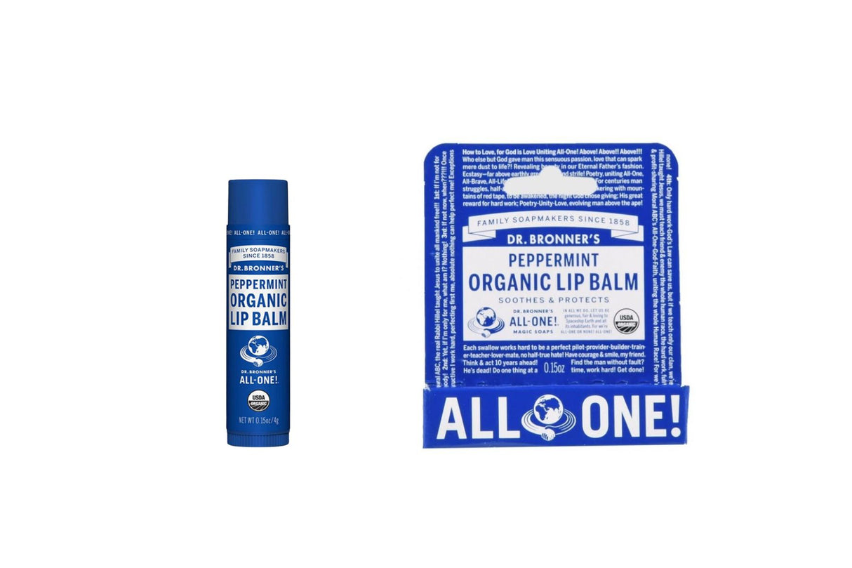 Dr. Bronner Peppermint Lip Balm – økologisk leppepomade