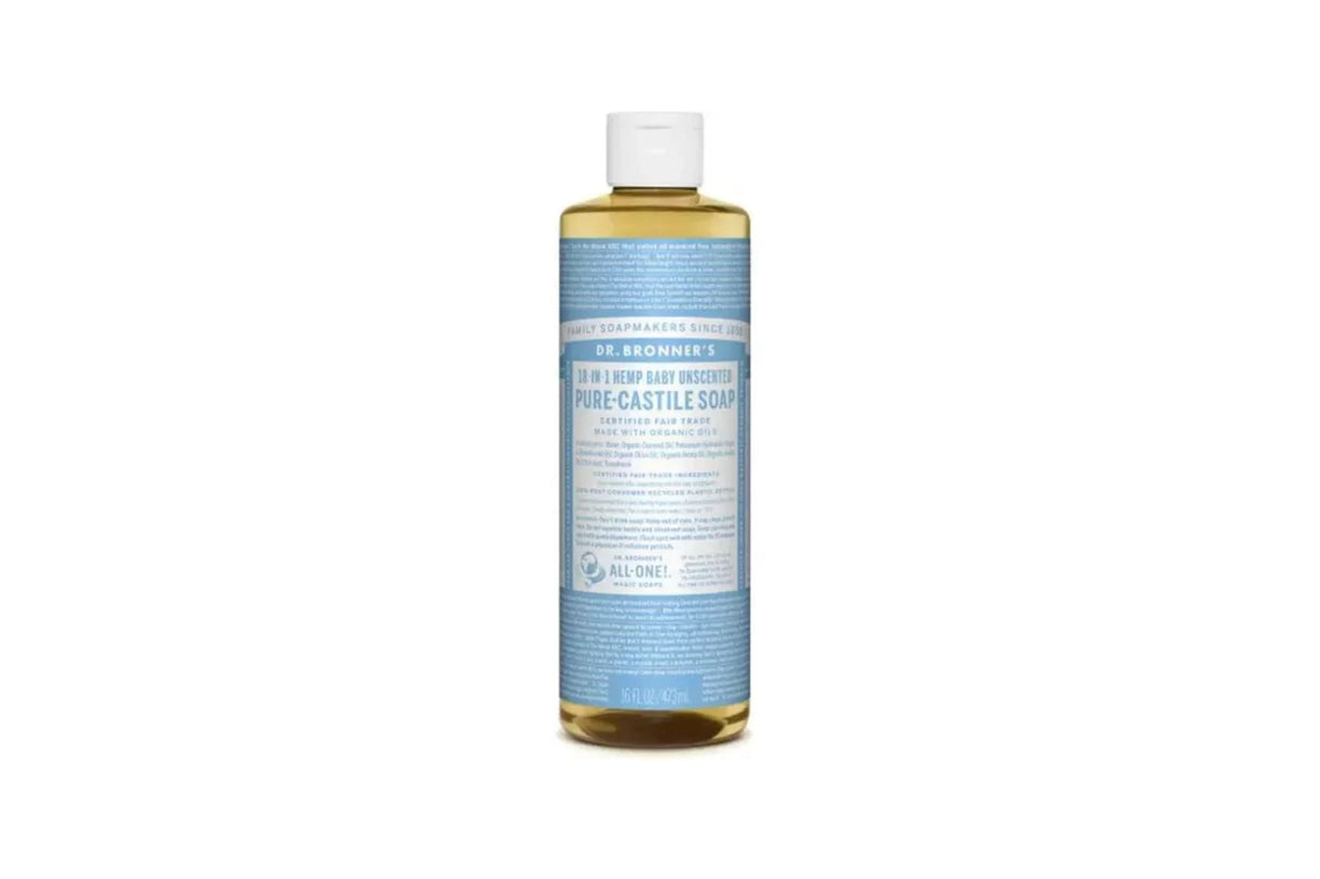 Dr. Bronner’s Baby Mild Såpe – 473 ml økologisk og duftfri allround-såpe