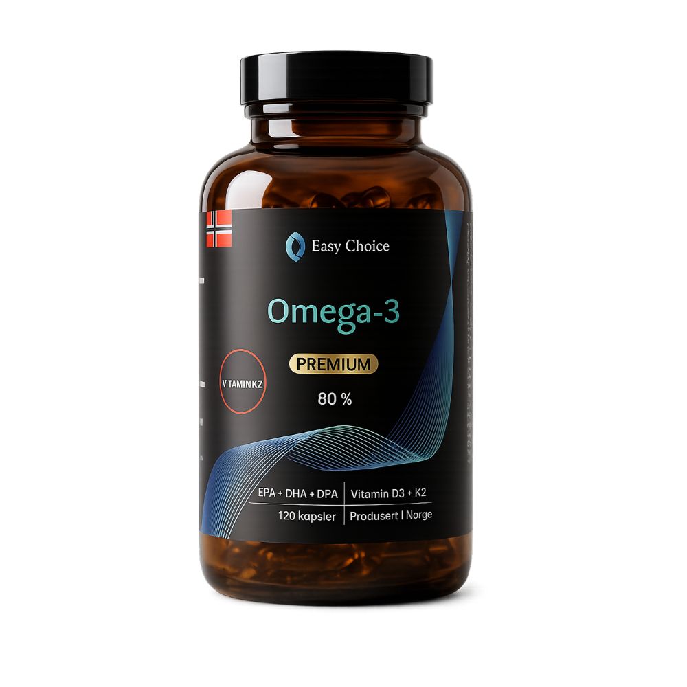 Omega-3 kapsler med EPA, DHA, vitamin D3 og K2