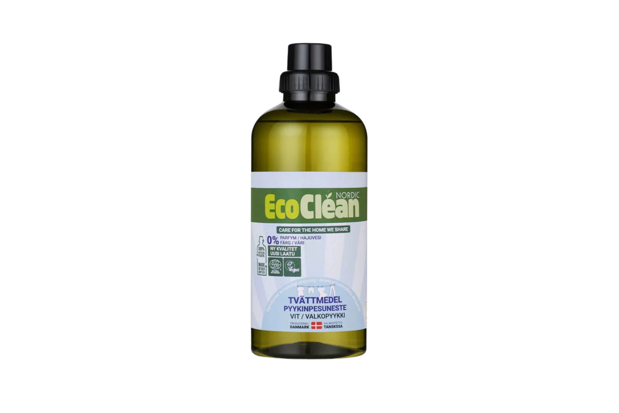 EcoClean vaskemiddel hvit Free & Clear – 1000 ml