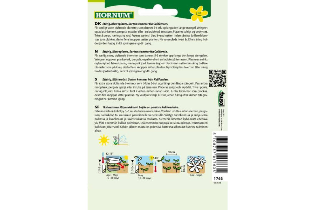 Frø Erteblomst ‘Splendor’ – Duftende klatreplante med store blomster