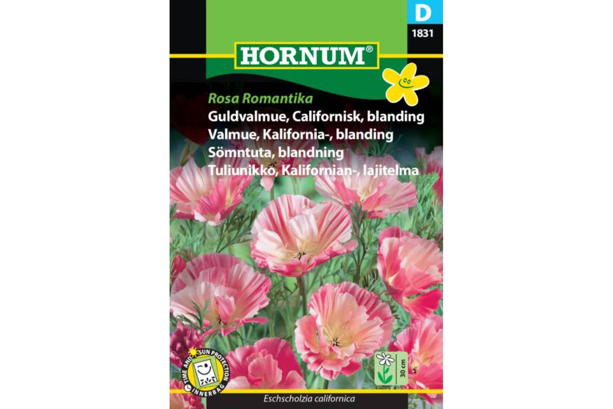 Frø Gullvalmue ‘Rosa Romantika’ – Ettårig sommerblomst i delikate rosanyanser