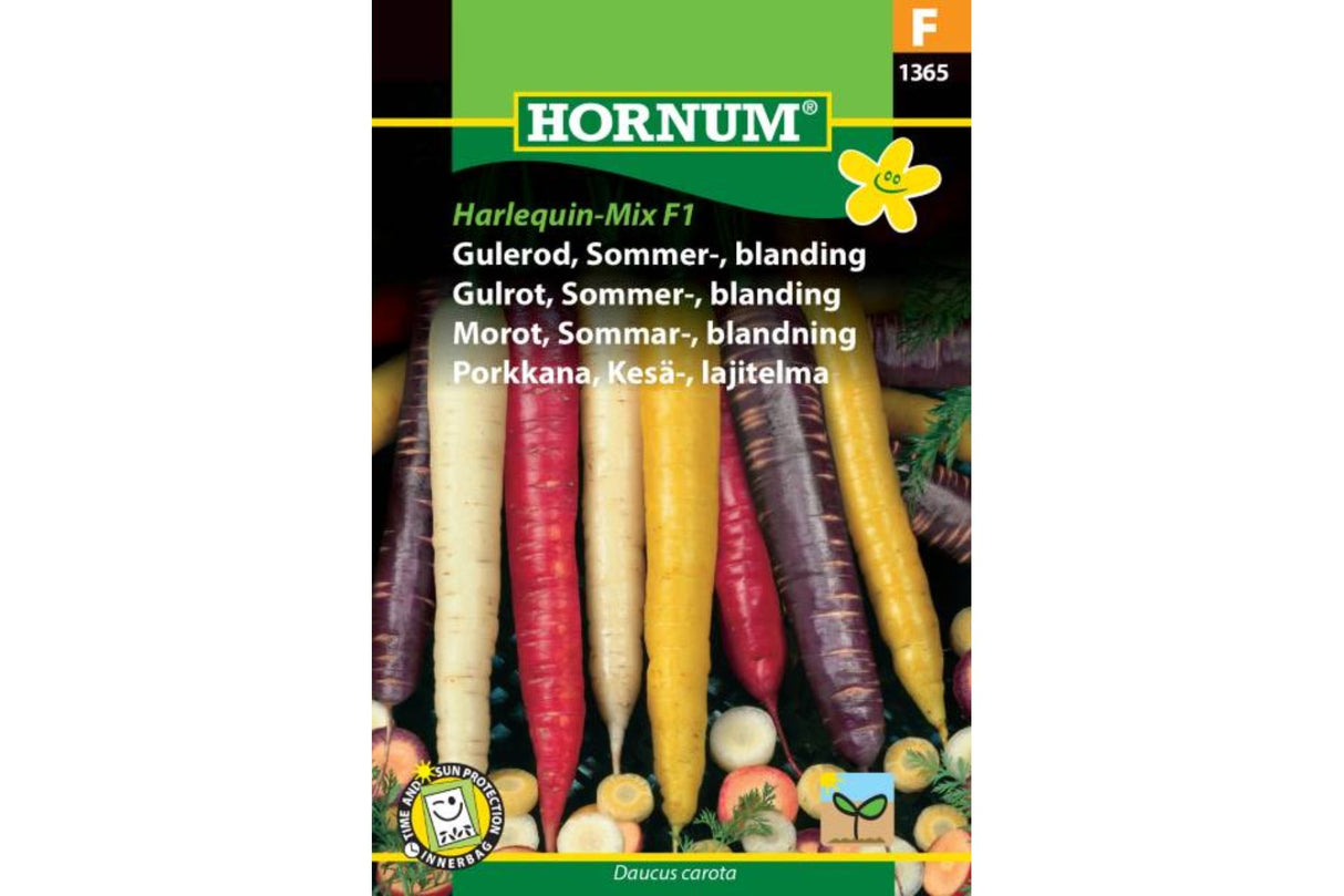 Frø Gulrot ‘Harlequin’ – Fargerik Frøblanding med Fire Smakfulle Sorter