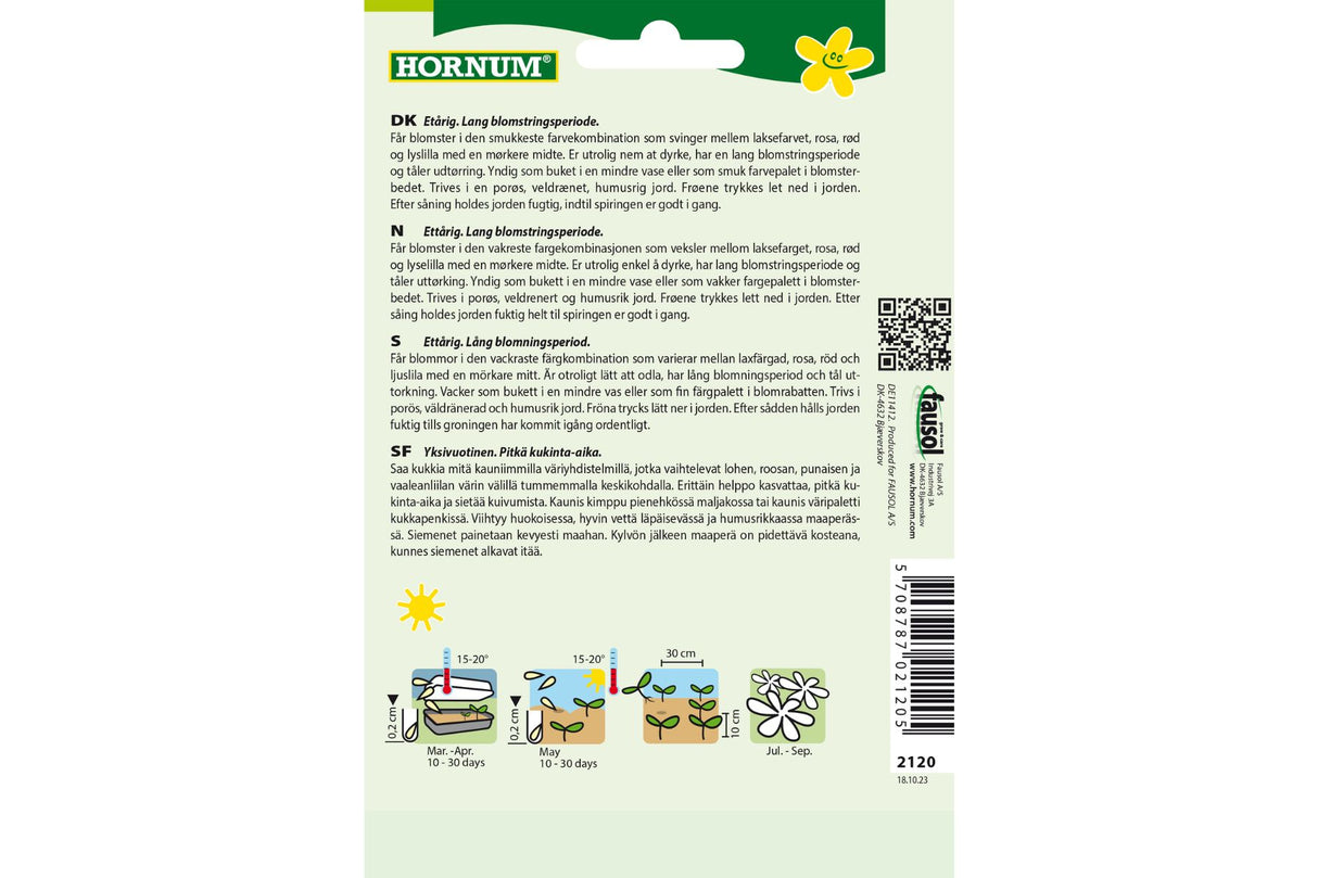 Frø Hør ‘Charmer’ – Fargerik sommerblomst med lang blomstring