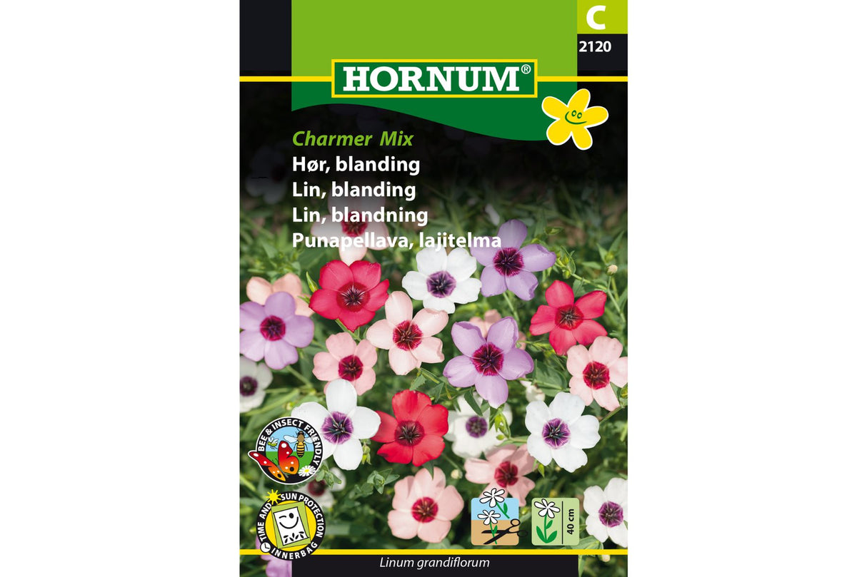 Frø Hør ‘Charmer’ – Fargerik sommerblomst med lang blomstring