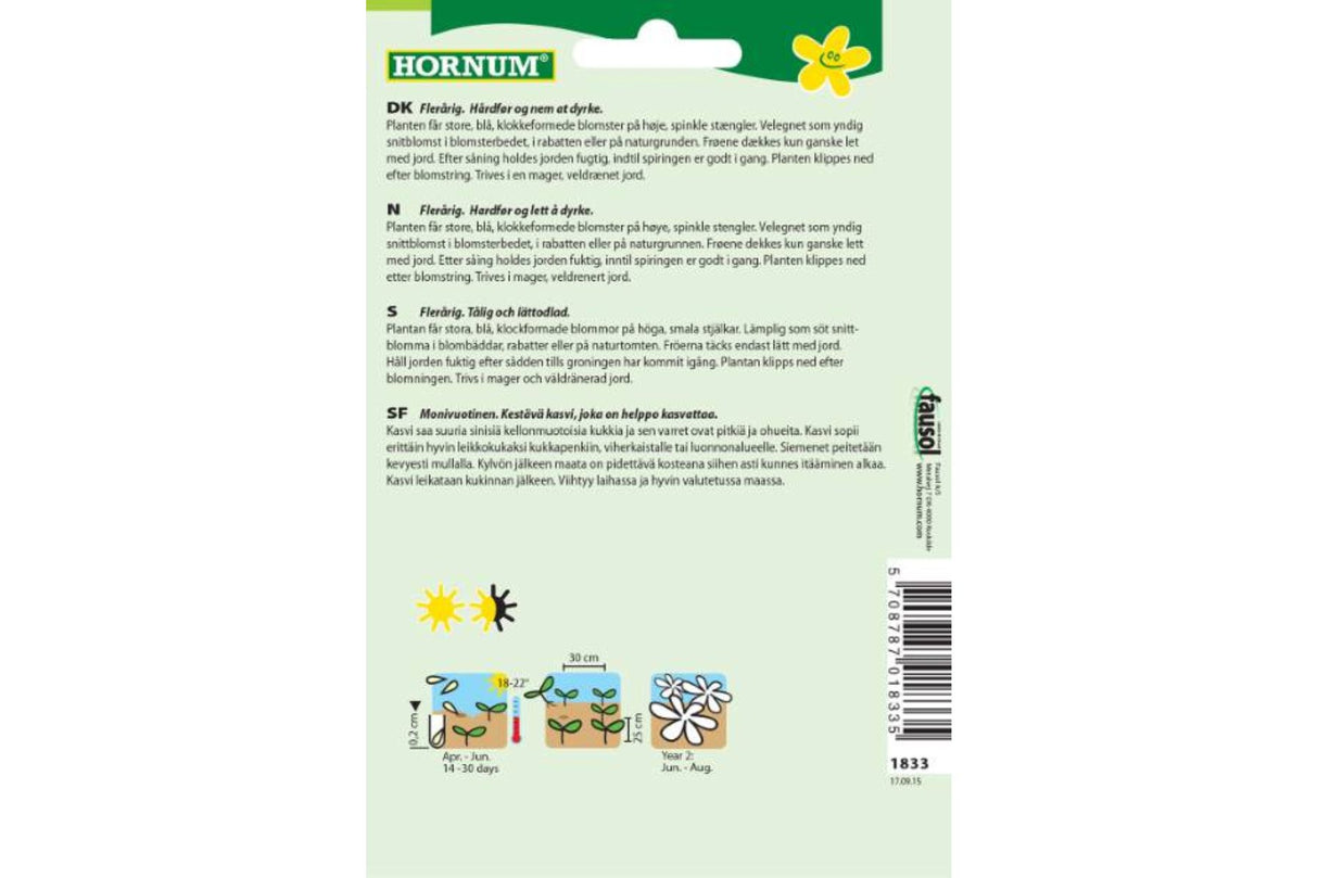 Frø Klokke Smalbladet ‘Big Blue Bells’ – Flerårig, hardfør staude