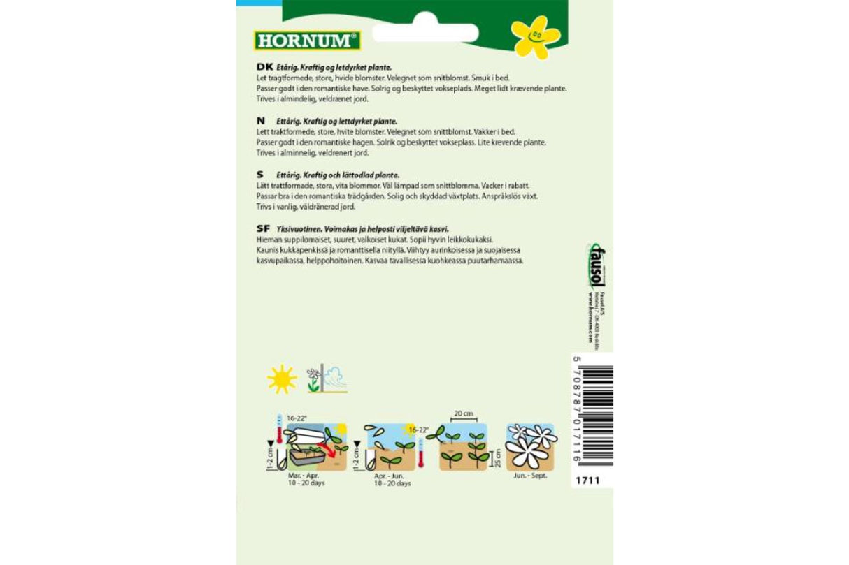 Frø Mamelukkerme ‘Mont Blanc’ – Ettårig med store hvite blomster