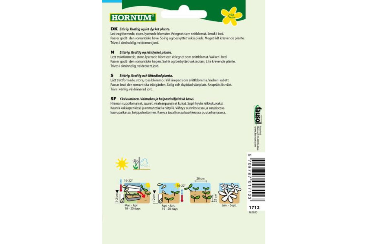 Frø Mamelukkerme ‘Silver Cup’ – Ettårig med store lyserøde blomster