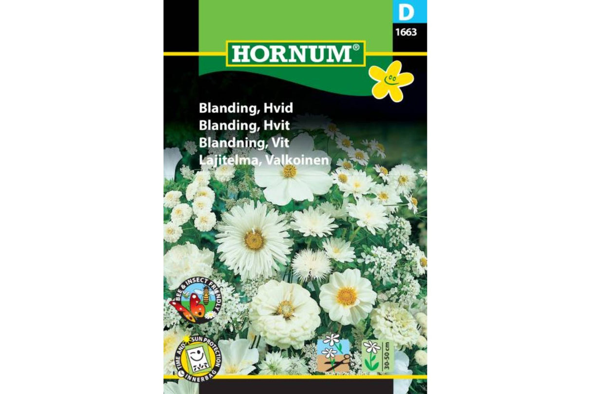 Frøblanding, Hvit – Ettårig blomsterblanding i rolige hvite nyanser