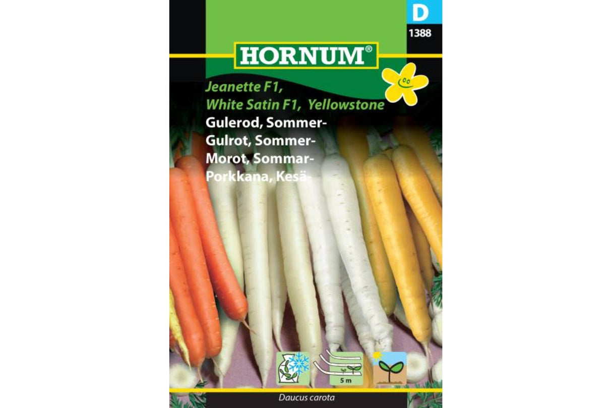 Gulrotblanding på såbånd – Jeanette, White Satin og Yellowstone (3 farger)