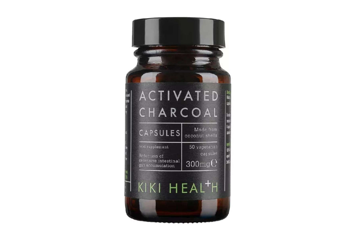 Kiki Health Activated Charcoal 300mg 50 kapsler – Naturlig rensende aktivt kull