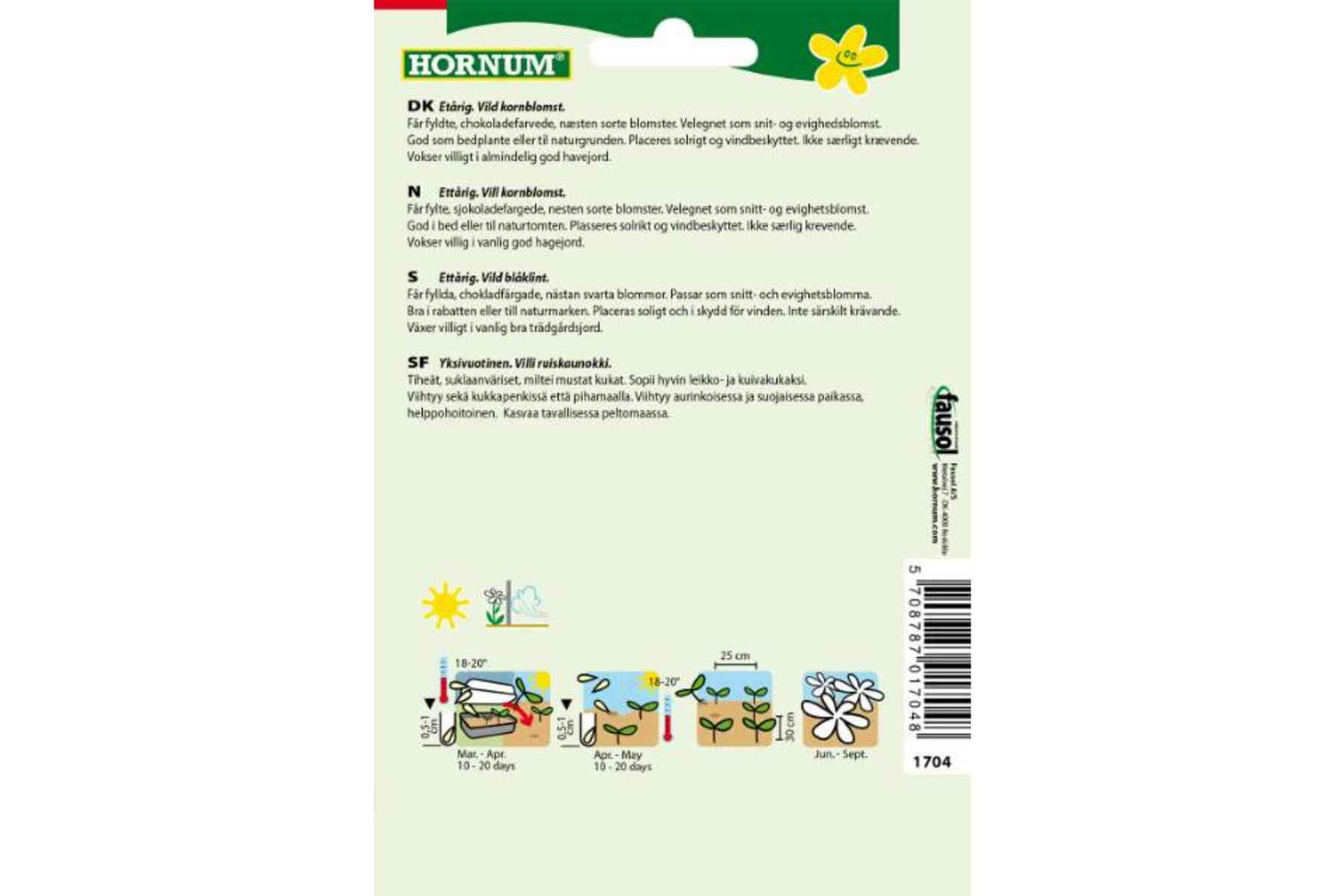 Frø Kornblomst ‘Dark Beauty’ – Ettårig villkornblomst med dype fargetoner