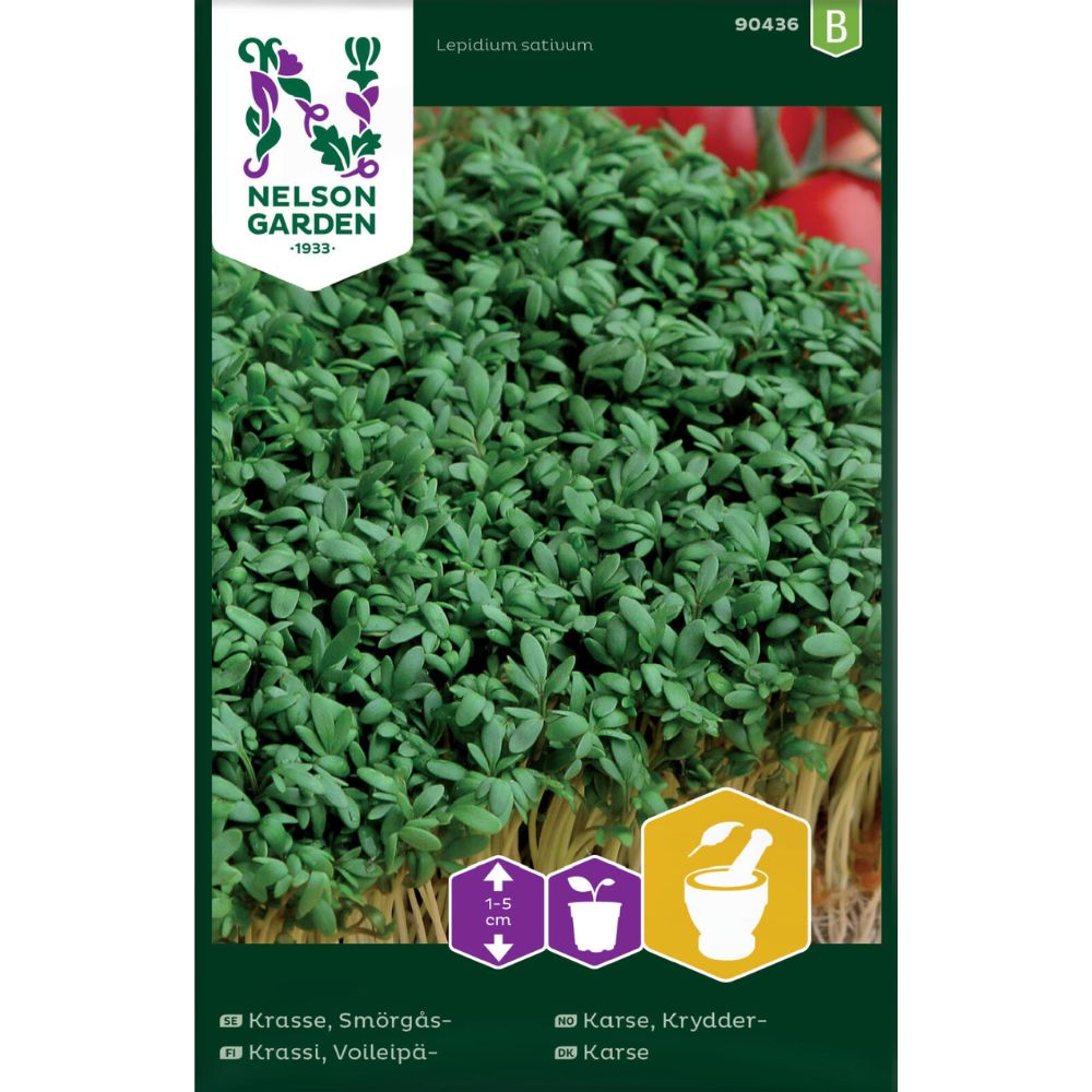 Nykuttet krydderkarse klar til bruk på brødskive.