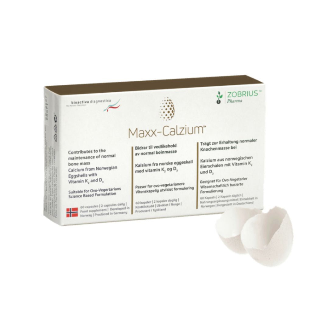 Kalsiumtilskudd fra norske eggeskall med vitamin D3 og K2