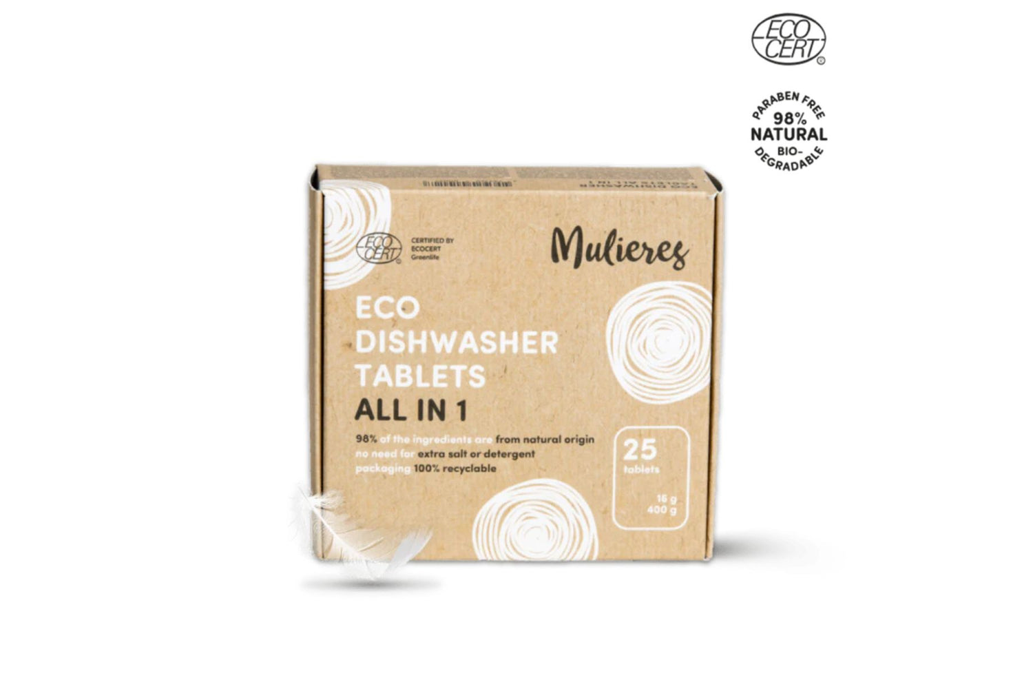 Mulieres Eco Oppvasktabletter All-in-1 25 stk – Miljøvennlige tabletter til oppvaskmaskin
