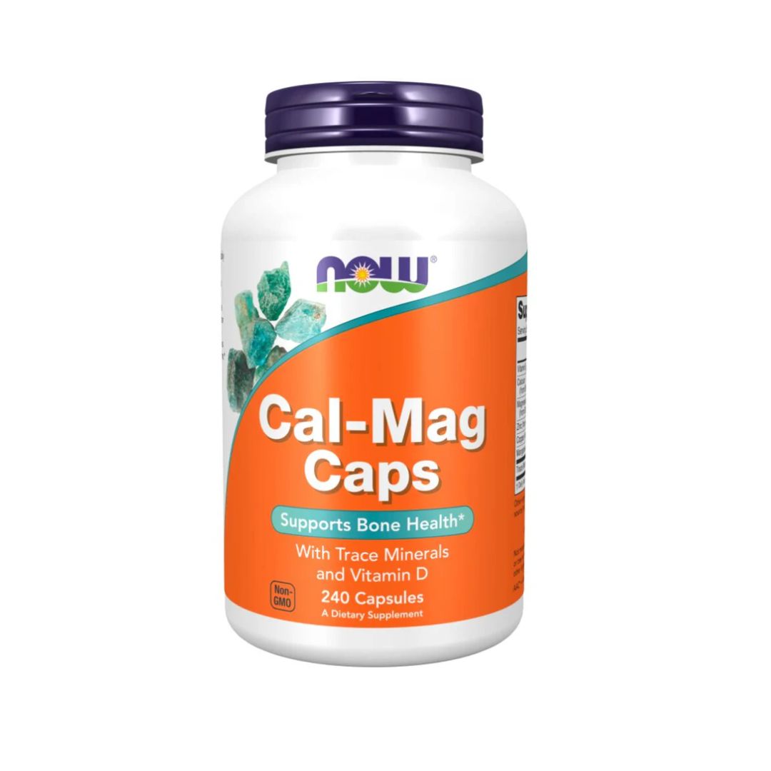 NOW Kalsium–Magnesium 2:1 med vitamin D3 i kapsler