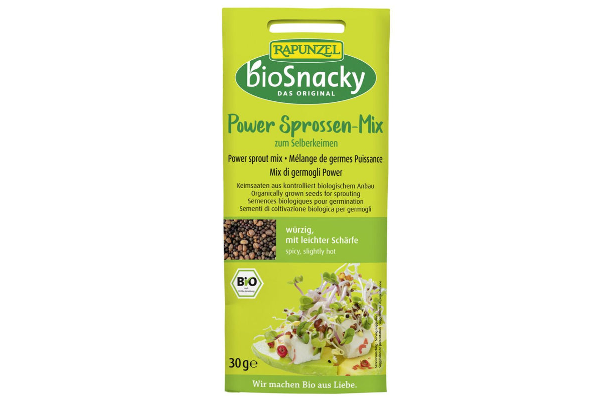 Økologiske Spirefrø Powermiks 30 g – bioSnacky