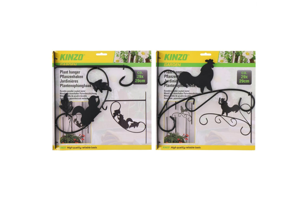 Dekorativt veggoppheng i stål – 4 stk. med dyremotiv