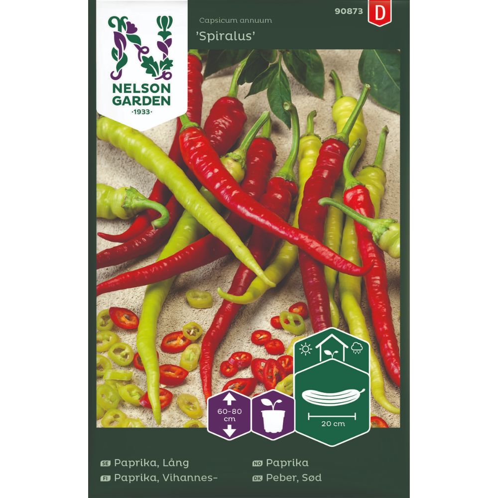 Paprika Spiralus med lange slanke frukter
