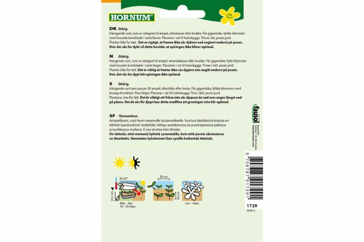 Petunia 'Double Cascade' – Ettårig Blomst med Gigantiske, Fylte Kronblader