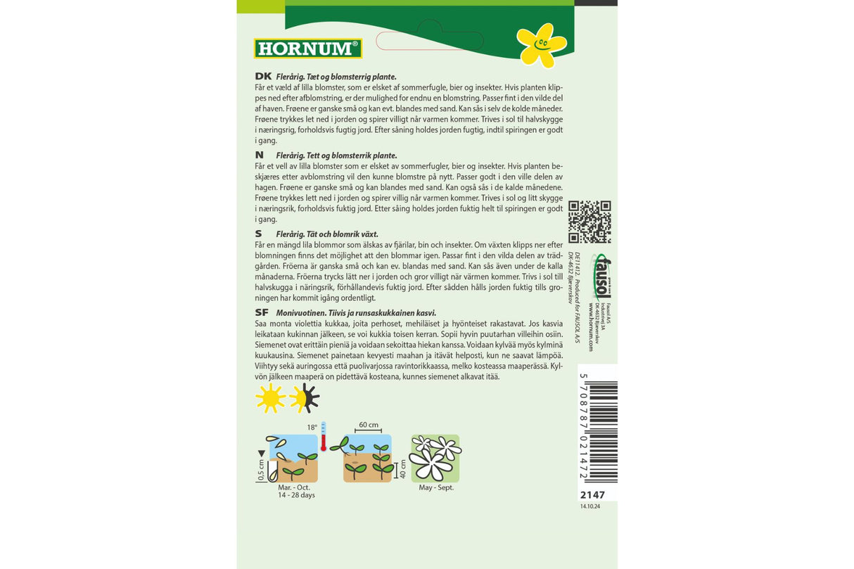 Rød Jonsokblom – Flerårig villblomst for humler og sommerfugler