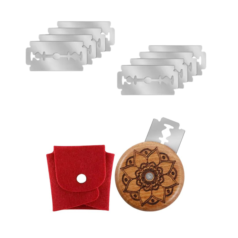 Snittekniv med rundt håndtak – inkl. 10 barberblader