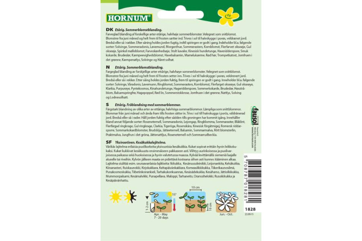 Sommerblomstblanding 1 – Fargerik miks av ettårige blomster