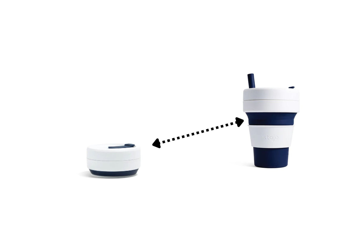 Stojo Pocket Gjenbrukskopp | 355 ml | Indigo