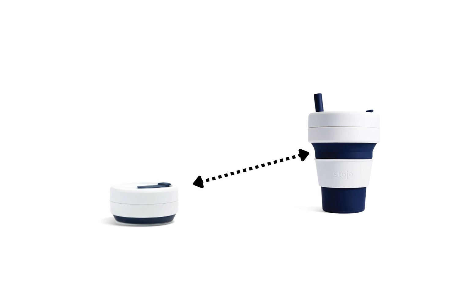 Stojo Pocket Gjenbrukskopp | 355 ml | Indigo