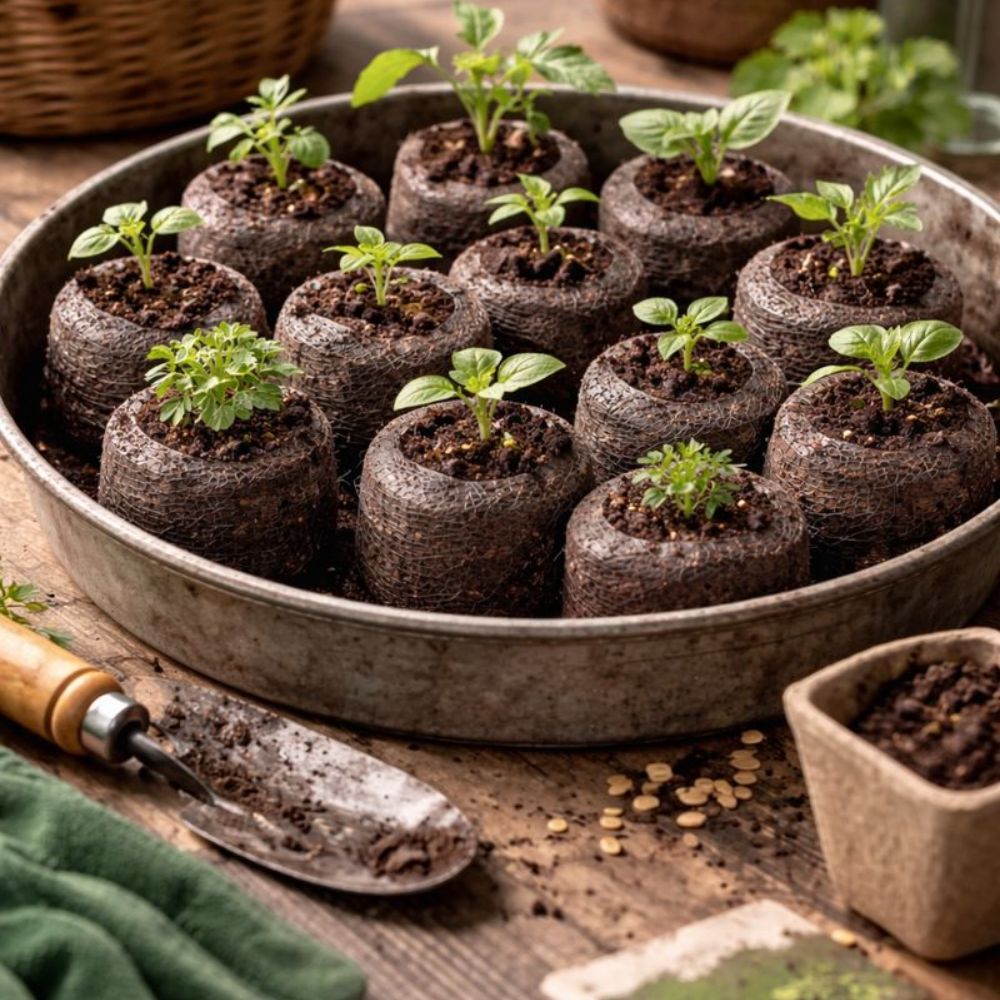 Forkultivering med torvbriketter før utplanting