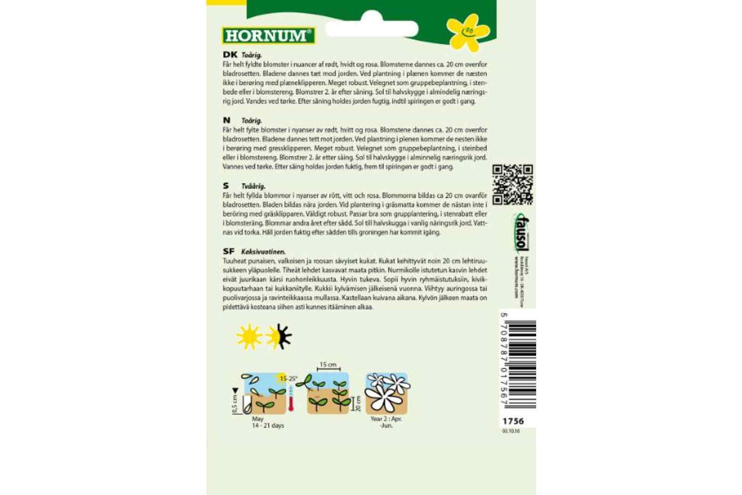 Tusenfryd Blanding Daisy – Fargerik toårig klassiker