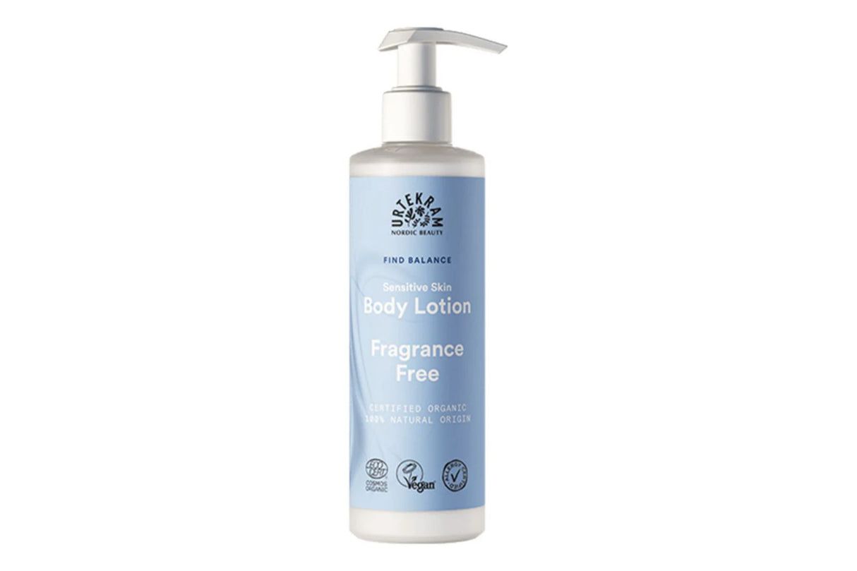 Urtekram Bodylotion Uten Parfyme for Sensitiv Hud – Naturlig og Vegansk 245 ml