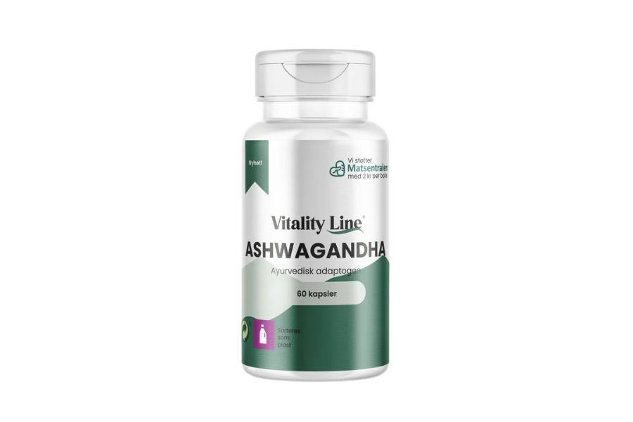 Vitality Line Ashwagandha 60 kapsler – Adaptogen urt for stress og mental balanse