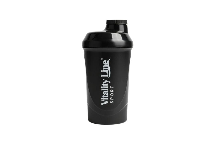 Vitality Line Sport Risteflaske Svart 600 ml – Lekkasjefri shaker i BPA-fri plast