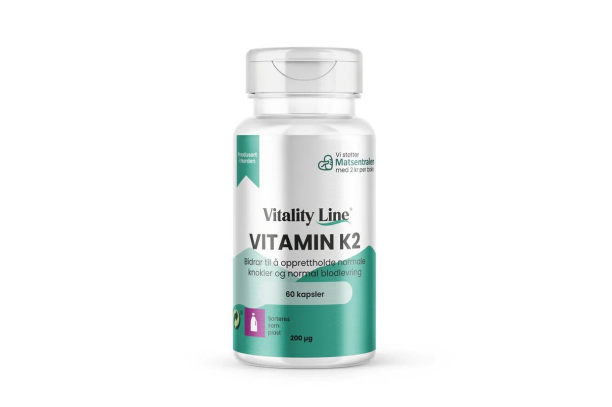 Vitality Line Vitamin K2 200 µg – For sterk benbygning og sunn blodlevring