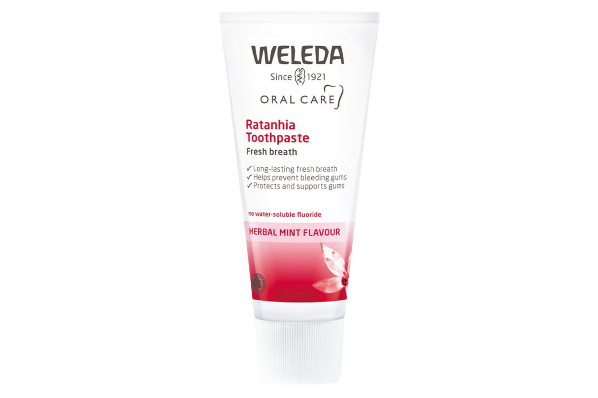 Weleda Ratanhia Tannkrem – Uten fluor, for sensitivt tannkjøtt (75 ml)