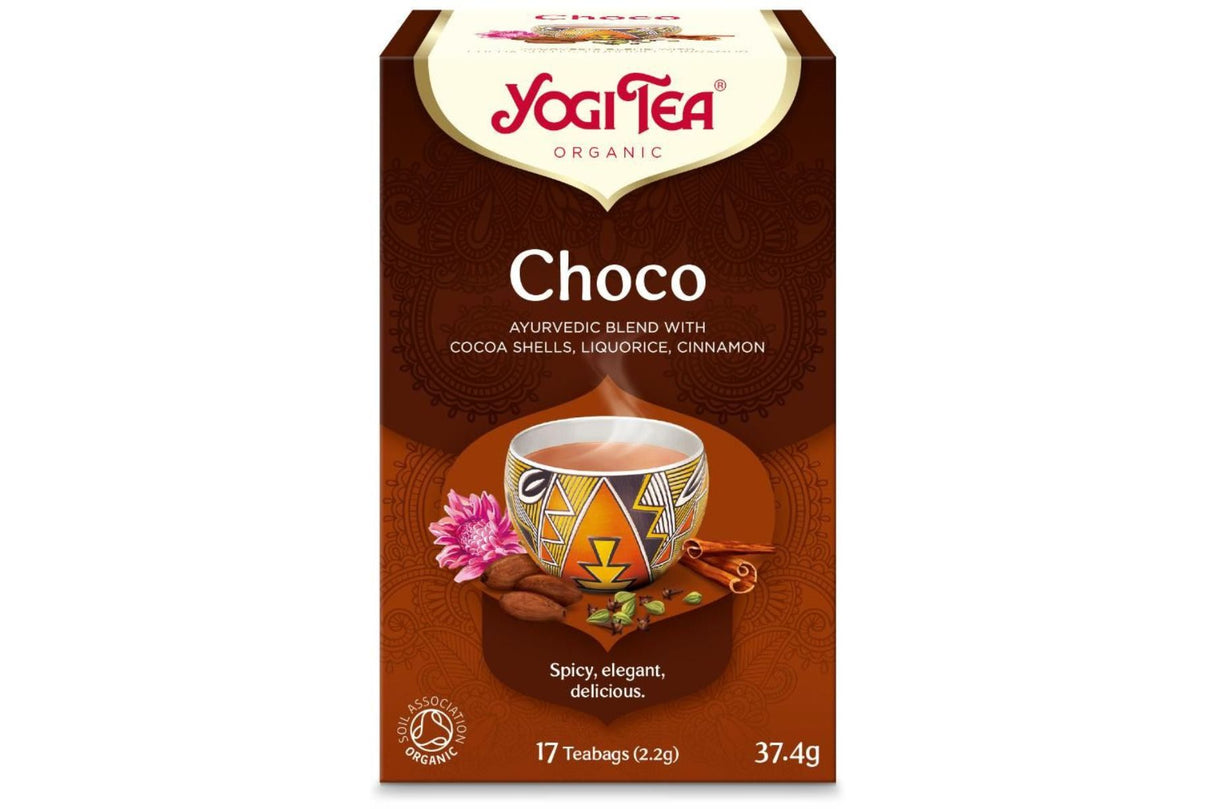 Yogi Choco Te – Sjokolade- og Chai-krydderblanding | 17 Poser | Økologisk